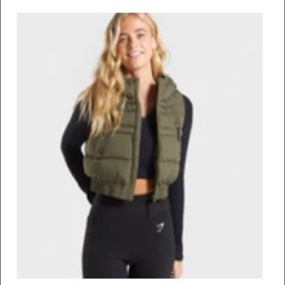 Gymshark essential crop gilet (crop)